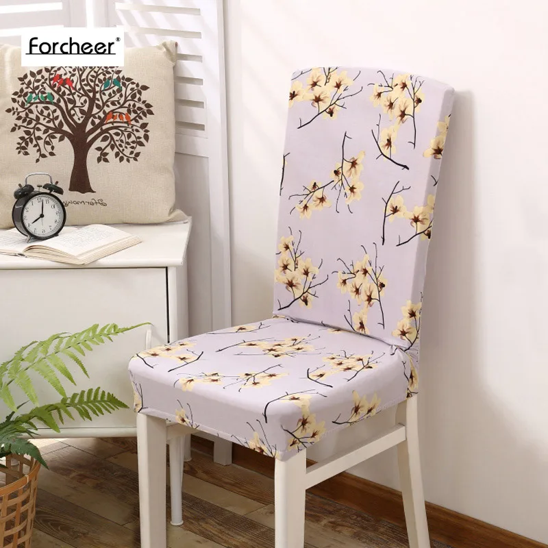 Floral Print Flower Pattern Spandex Stretch Dining Chair Cover