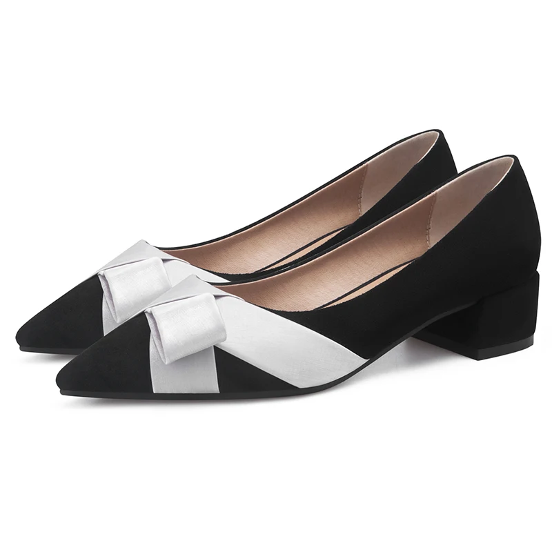 

2019 Spring Pointed Toebowknot Black Women Flats Loafers Woman Casual Shoes 11811AJS2158