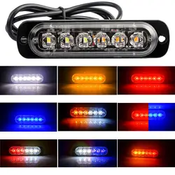 6LED 18W 1000LM автомобиль грузовик свет прямоугольный водонепроницаемый IP67 аварийный предупредительный маячок аварийная вспышка стробоскоп