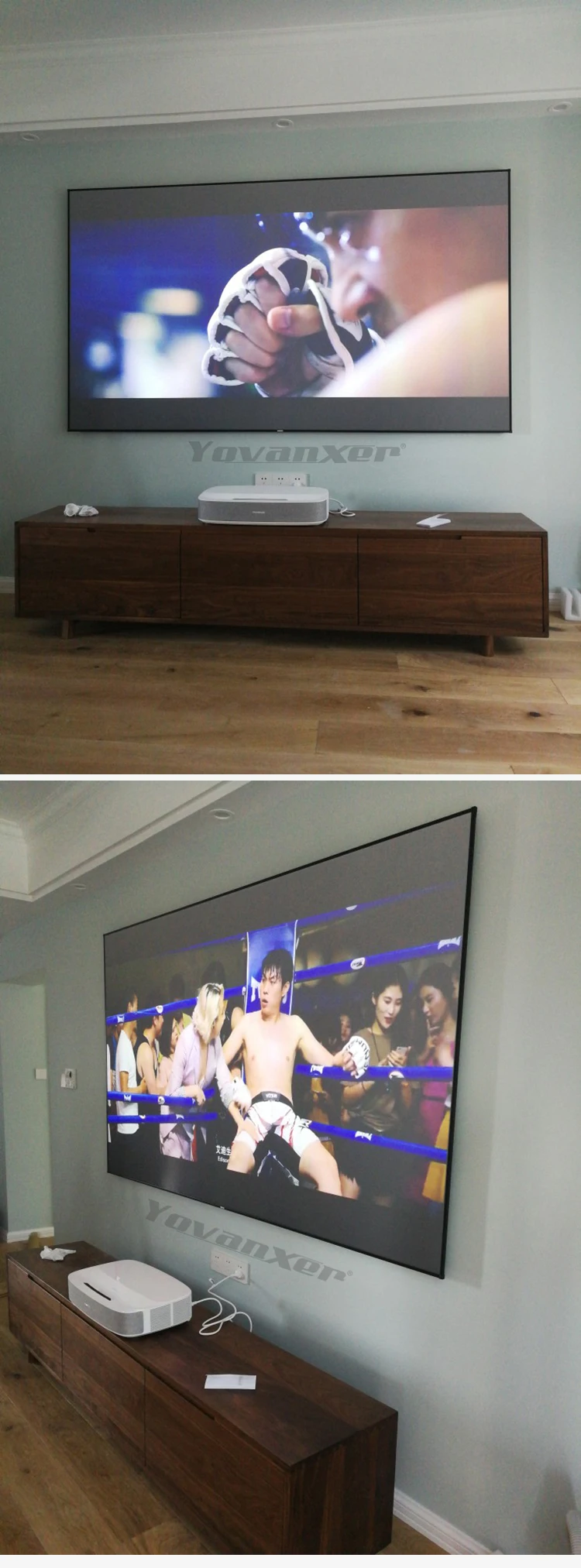 80" Ambient Light Rejecting ALR Projection Screens Ultra-thin border Frame Specialize for Kinds of Laser UST projectors