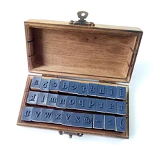 30 Pcs/set Vintage DIY Multi Purpose Regular Script Number Lowercase Alphabet Letter Decoration Wood Rubber Stamp Set Wooden Box 30 Pcs/set Vintage DIY Multi Purpose Regular Script Number Lowercase Alphabet Letter Decoration Wood Rubber Stamp Set Wooden Box
