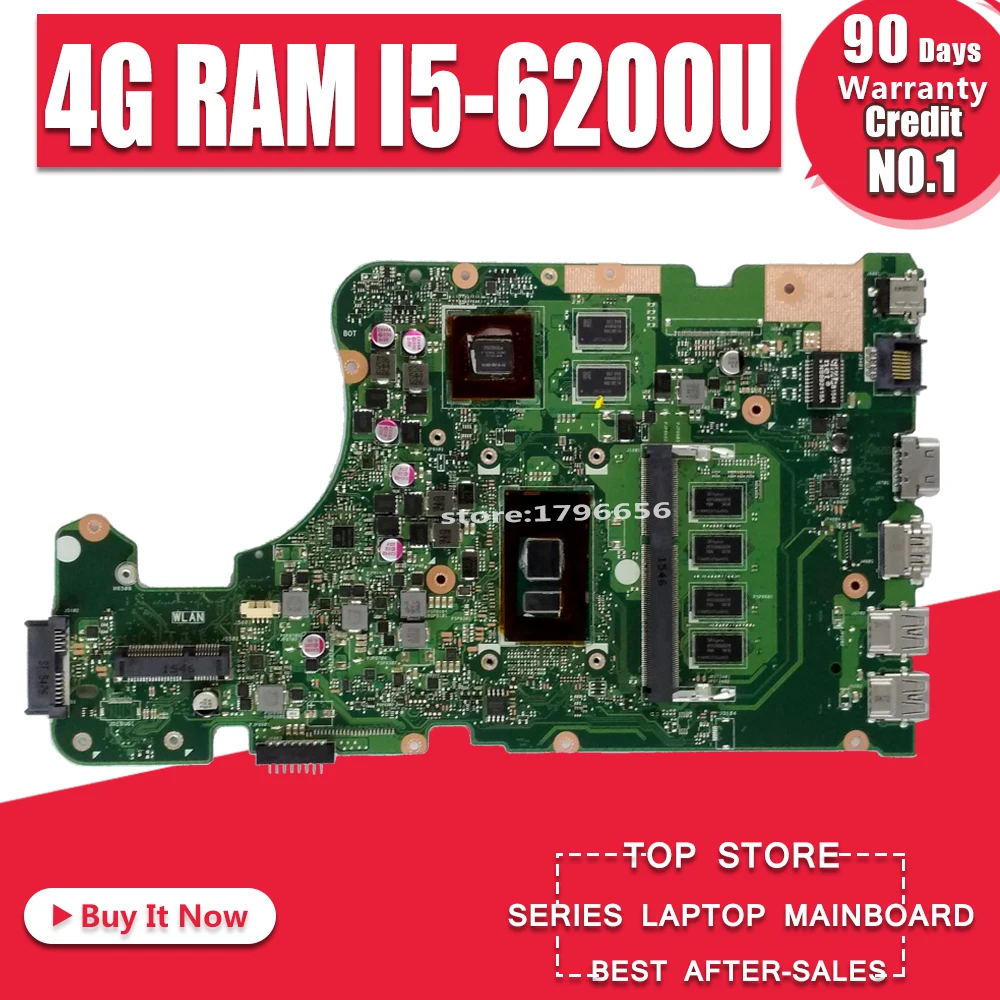 X555UJ Motherboard 4G RAM I5-6200U For ASUS X555UJ X555UF F555U X555UB X555UQ X555U laptop Motherbo