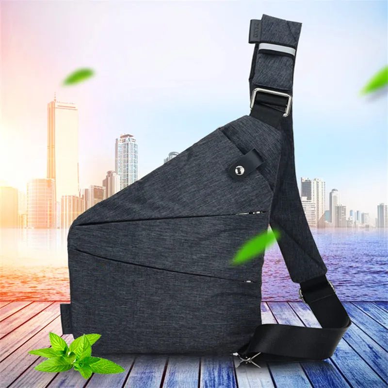 

2018 Promotion New Zipper Bolsos Mujer Single For Men Waterproof Nylon Crossbody Male Chest Bag Anti Theft Package A Main Homme