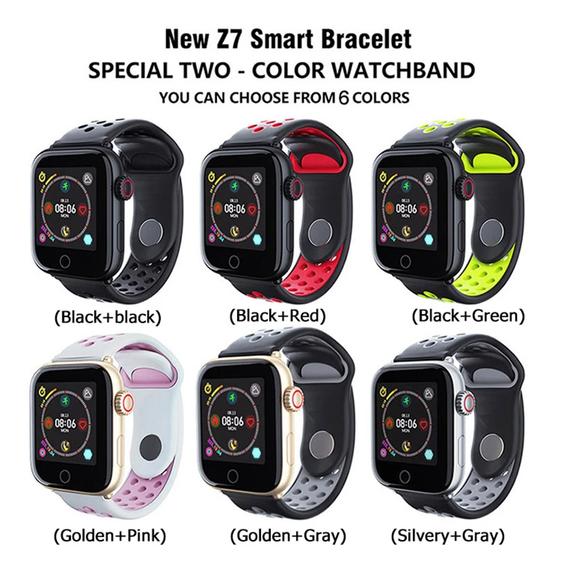 ESEED Z7 смарт-Браслет фитнес-трекер часы пульсометр smartwatch монитор IP68 водонепроницаемый шаг для apple Watch ios android