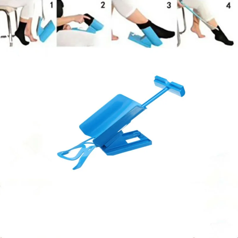 

1pc Socks Slider Assist Blue Assistant Kit helps to lay down socks without curved insoles for socks