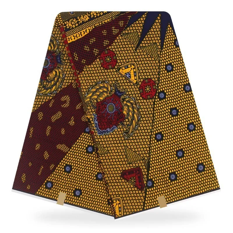 High quality African real Veritable wax 6 yards/lot ankara guaranteed dutch wax African fabric Veritable wax ASO EBI - Цвет: as picture