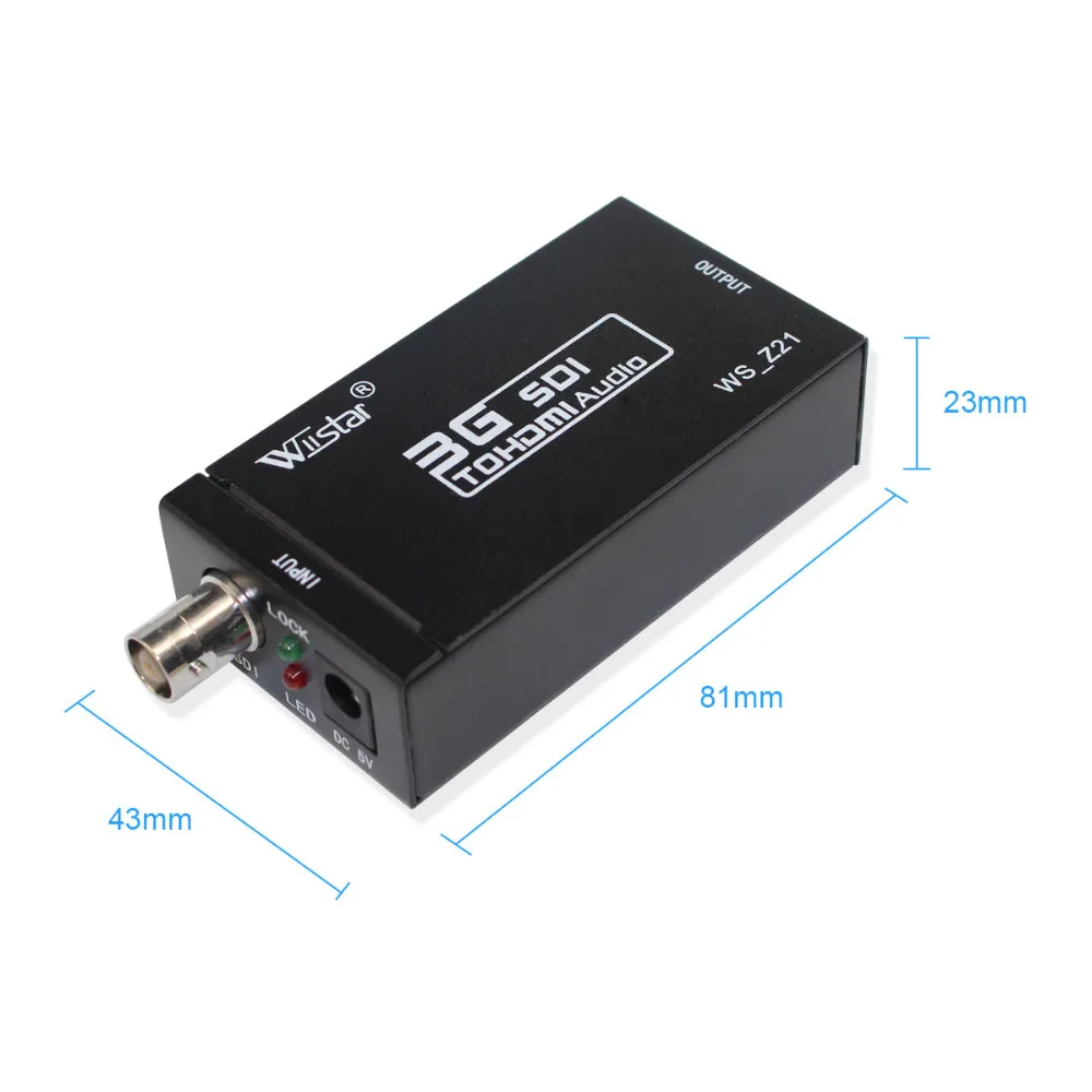 Розничная продажа & OEM ODM Wiistar Mini 3G SDI в HDMI конвертер адаптер Поддержка HD SDI/3G сигналы