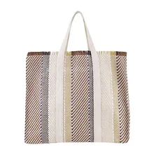 Модная Новая Женская Полосатая льняная большая сумка для плавания, сумка для компьютера, Спортивная дизайнерская сумка с балкой J13