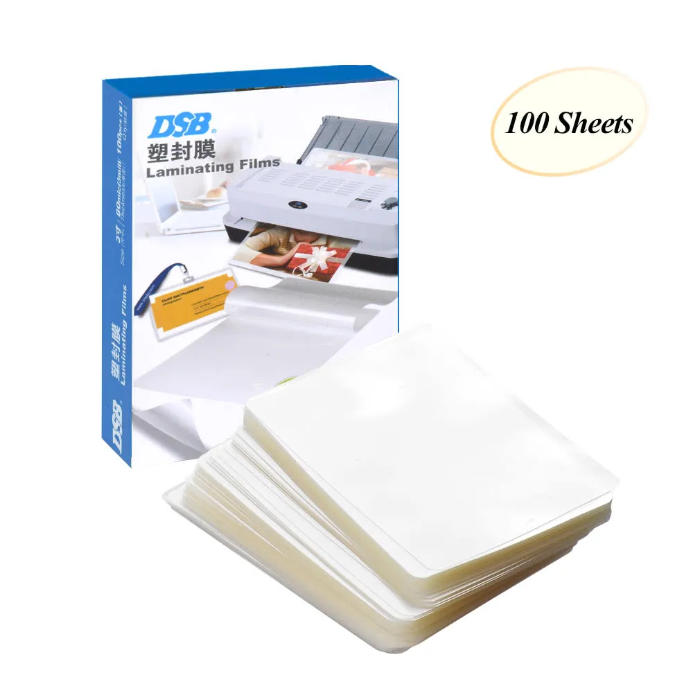 

80mic 3-6" A4 Laminating Film Clear Sheet EVA Bond for Photo Paper Laminating Print Photo Files Card Picture Lamination 100Sheet