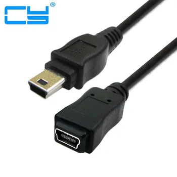 

1pcs MINI USB 5 pin Carregador da Sincronizacao de Dados Cabo de Extensao Masculino para Feminino Aplicavel para o gravador