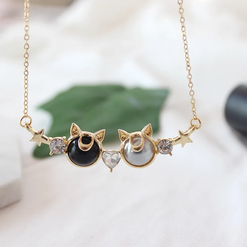 16 стилей японская Луна кошка кулон угол крыло ключ палочка Сейлор Мун ожерелье