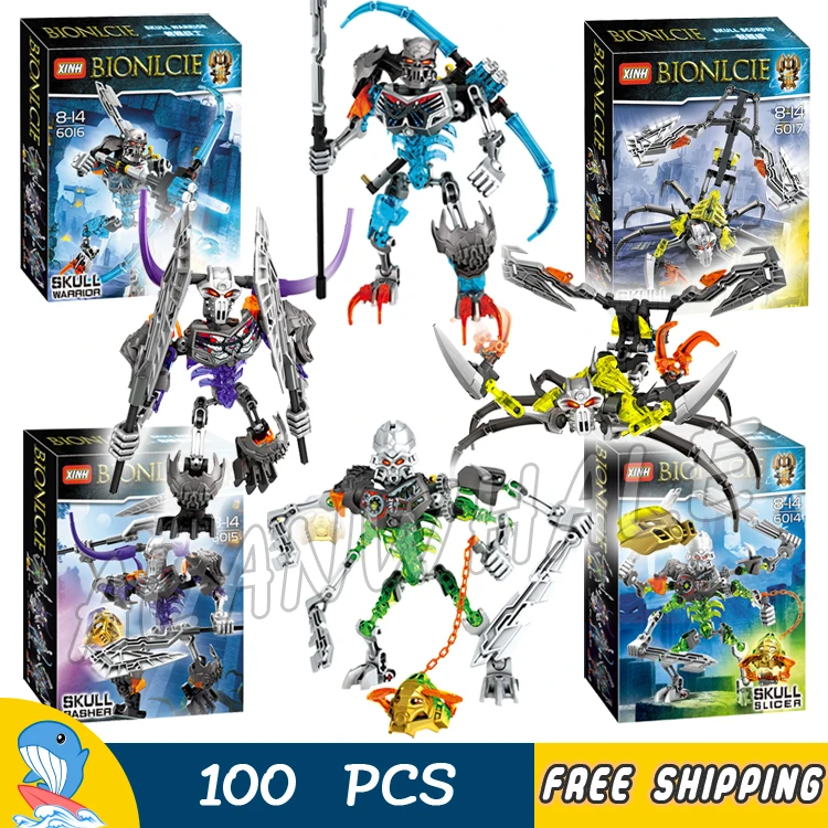 

2017 Hero Skull Warrior Slicer Basher Scorpio Bionicle Model Building Blocks Gifts Robots Bricks Kids Toys Compatible With lego
