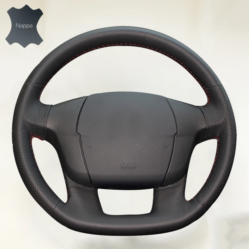 

DIY Steering Wheel Cover for Citroen C4 C4L soft Leather braid on the steering wheel of Car Interior accessories