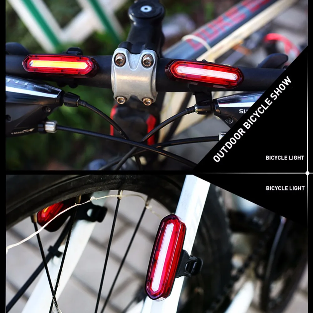 USB Rechargeable COB Rear Bike light Taillight Safety Warning Bicycle Light Front Rear Tail Lamp 4style LED Flash Lights USB Rechargeable COB Rear Bike light Taillight Safety Warning Bicycle Light Front Rear Tail Lamp 4style LED Flash Lights