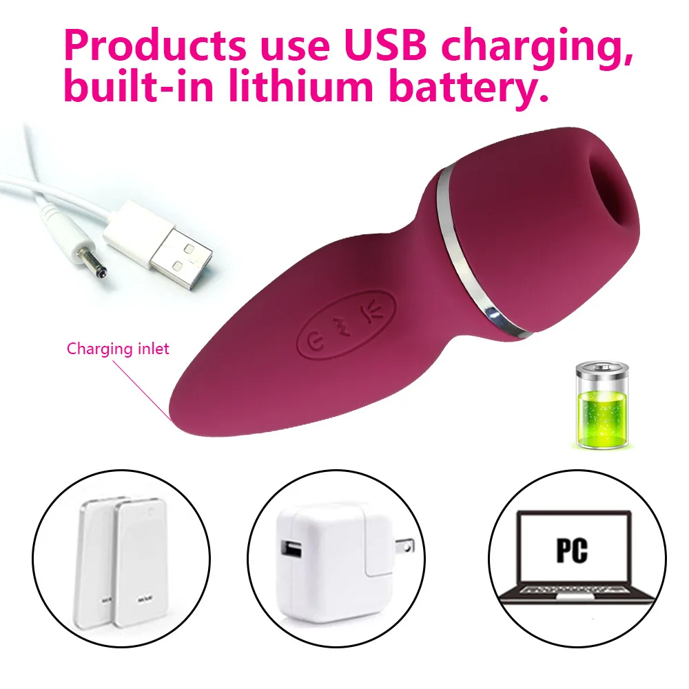  ¡El más nuevo Juguete sexual para mujer Cargador USB vibrador de succión corrector de pezones estim