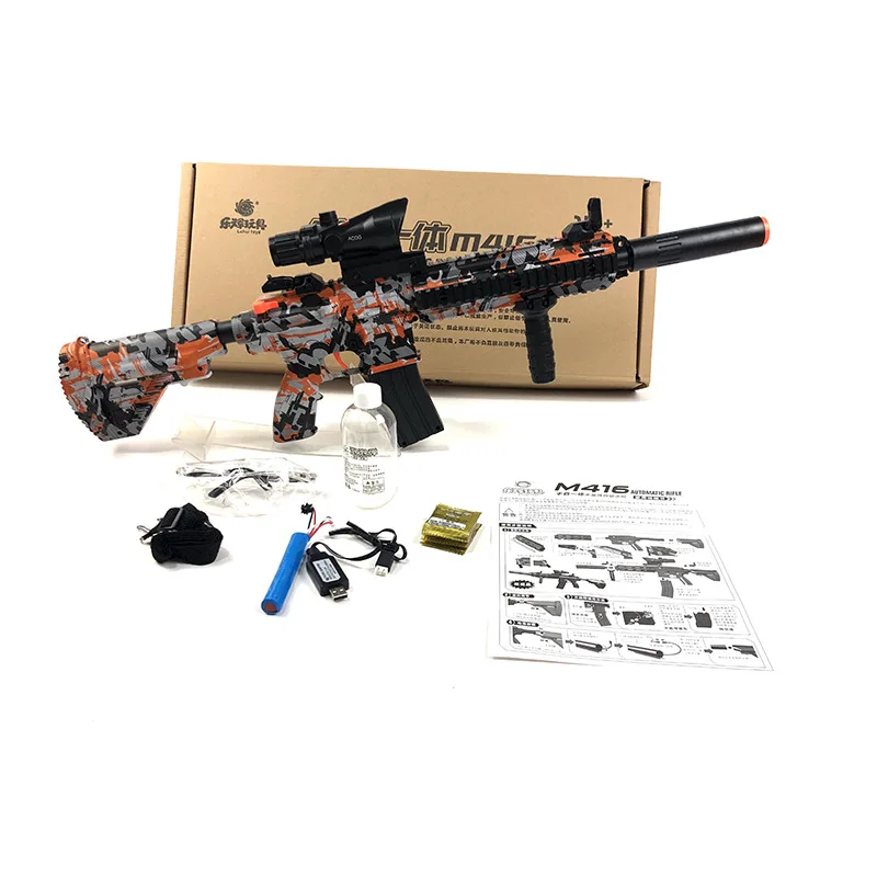 Zhenio juguete M416 mano de juguete PISTOLA DE PULVERIZACIÓN lectrica Gel Bola de agua para niños al aire libre Hobby - 3