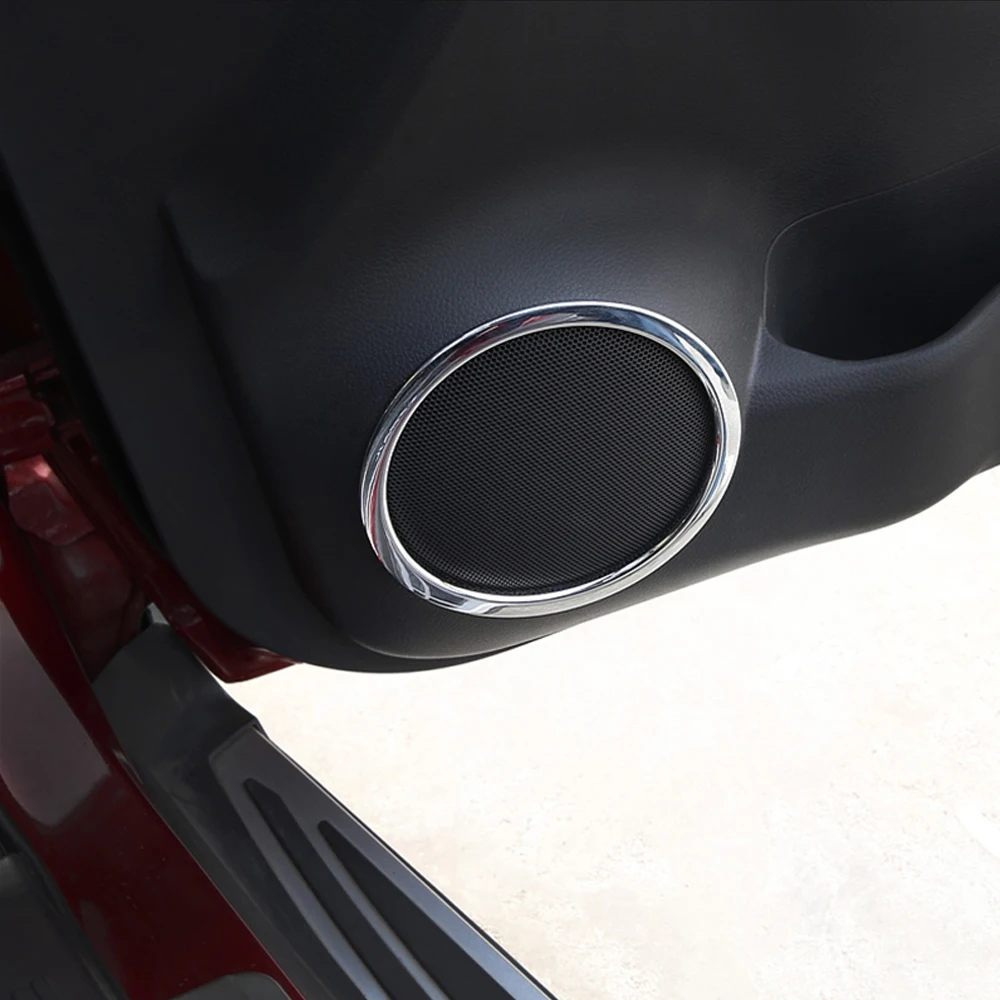 

ABS Chrome Door Speaker Ring Cover X-Trail Speaker Decoration Trim For Nissan Xtrail X Trail Rogue 2013- 2015 Car accessories