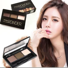 Профессиональные Тени для век Макияж для бровей 2 цвета Пудра для бровей+ воск для бровей Палитра+ кисть+ английская инструкция уход за лицом