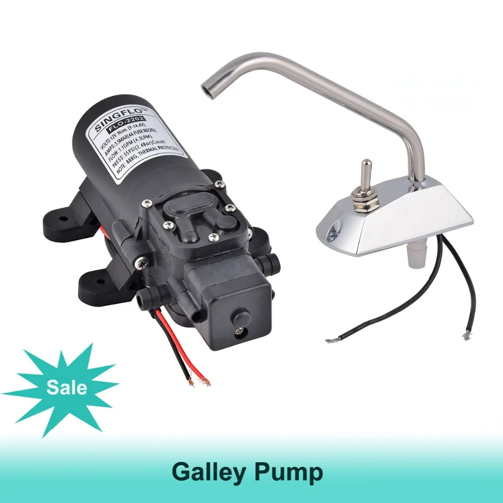 12v Galley Electric Water Pump 4 3lpm Tap Faucet Kit For Caravan