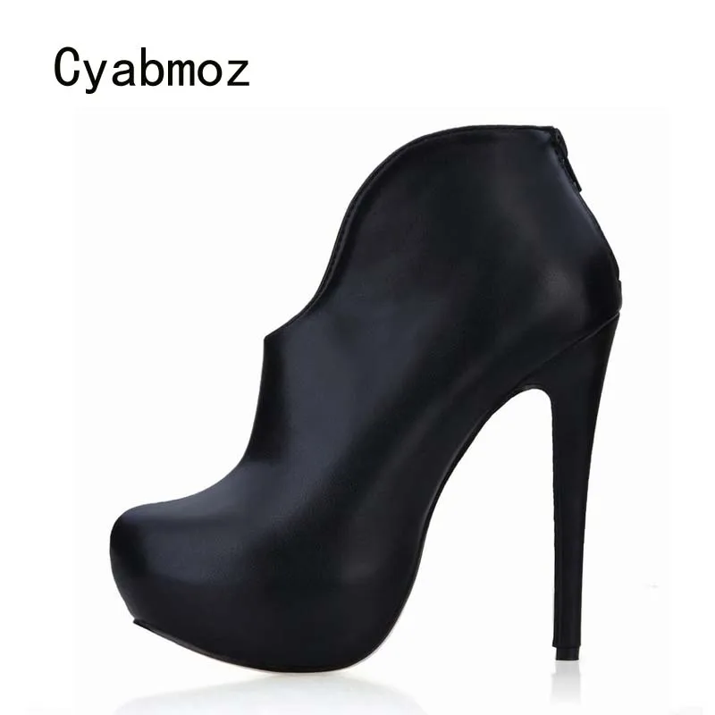 Cyabmoz/обувь женские пикантные ботильоны на платформе женская зимняя обувь высоком