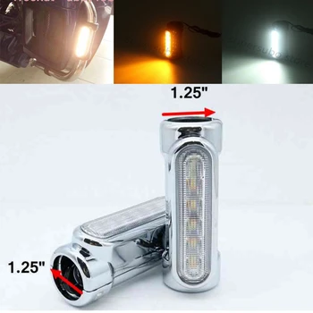 

Marlaa 2pcs LED Highway Bar Switchback Driving Light For Touring Victory Motorcycle