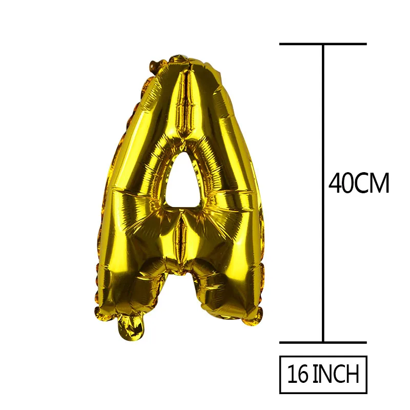 1 шт 16 дюймов фольгированные буквы цифры с днем рождения шарики для день рождения свадьбы украшения для детских игрушек Детский душ воздушный шар