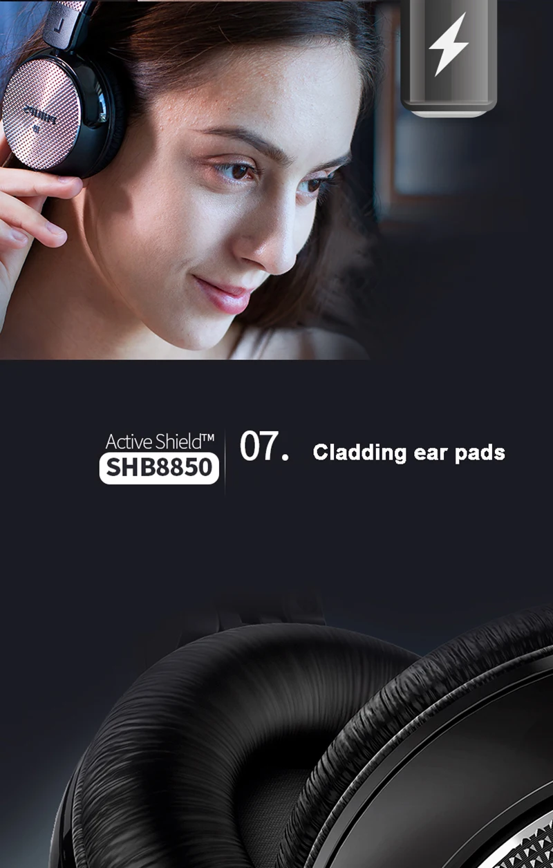 Оригинальные Беспроводные Наушники Philips SHB8850 с активным шумоподавлением, Bluetooth, NFC, гарнитура с микрофоном, официальная проверка