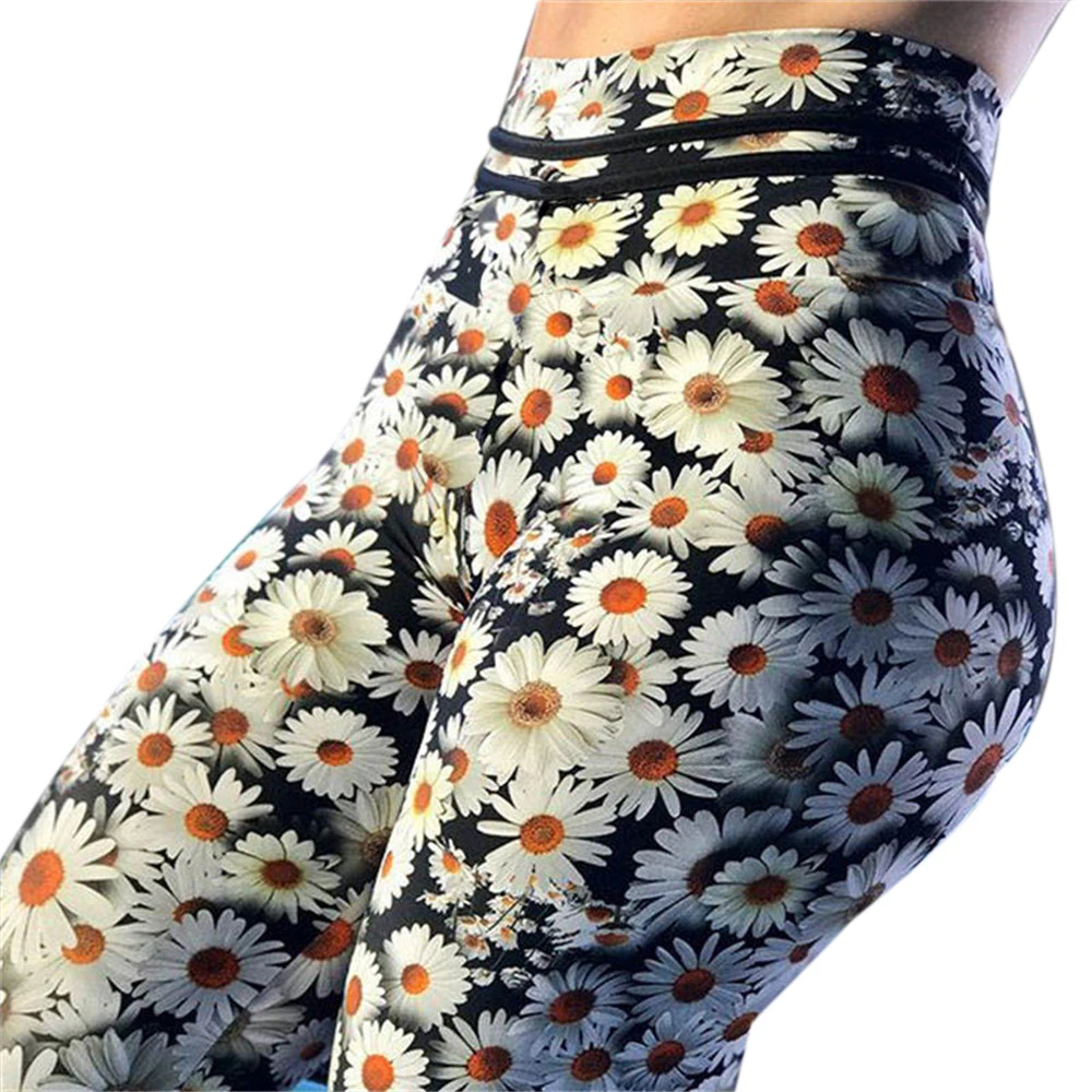 12 Styles Fitness Leggings Women Solid Sunflower Snake Colorful Printed Sport Gym Hip Push Sexy Lady Legging Plus Size Long Pant