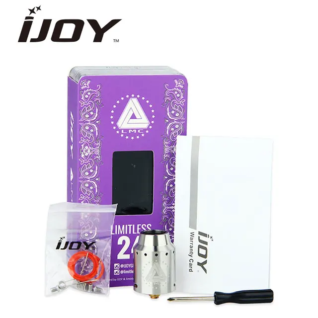 Оригинал ijoy безграничные 24 rda распылитель электронные сигареты ввиду распылитель нижней и верхней воздуха 2-сообщение позолоченные палубе