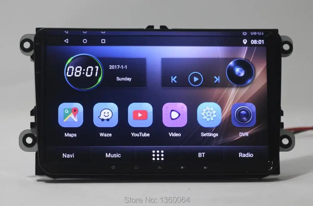 Cheap 9" 1024x600 2G RAM Android 7.1 Car Radio GPS for VW Volkswagen GOLF 5 6 POLO PASSAT CC JETTA TIGUAN TOURAN car radio head unit 7