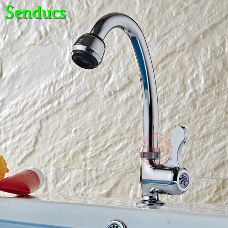 Senducs Cast Iron Kitchen Faucet Hot Sale Single Cold Kitchen Sink Faucet Classic Cold Water Tap Cheap Cold Kitchen Mixer Tap Kitchen Faucets Aliexpress