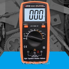 Измеритель емкости ручной Высокоточный цифровой с подсветкой цифровой дисплей измеритель индуктивности тестовый инструмент VC6013