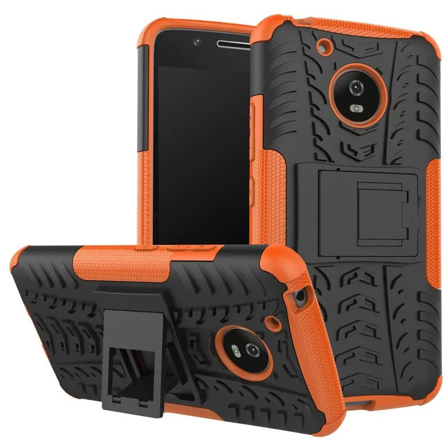 

2 in 1 Armor Style Case for Lenovo Moto G4 G5 G5S G6 Plus 2018 Back Cover Heavy Duty Coque PC+Silicone Mobile Phone Bag Fundas