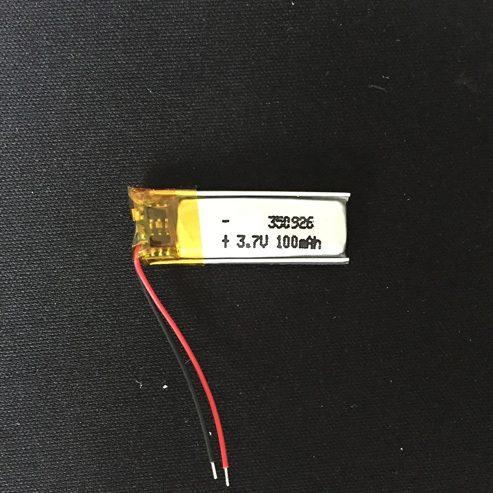 Перезаряжаемый 3 7 V 100MAH литий-ионный аккумулятор 350926 литий-полимерные батареи для