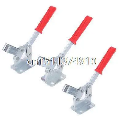 

3 PCS 200-W Flanged Base 400Kg Holding Capacity Horizontal Toggle Clamp