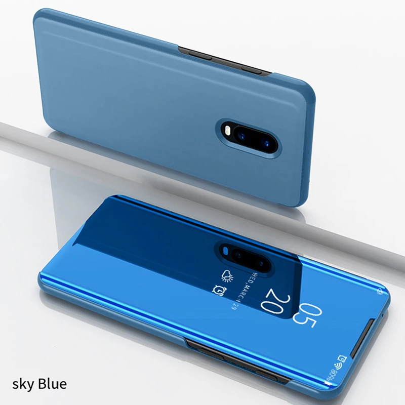Мода Смарт зеркало флип чехол для телефона для one plus 6 т Clear View Окно задняя крышка