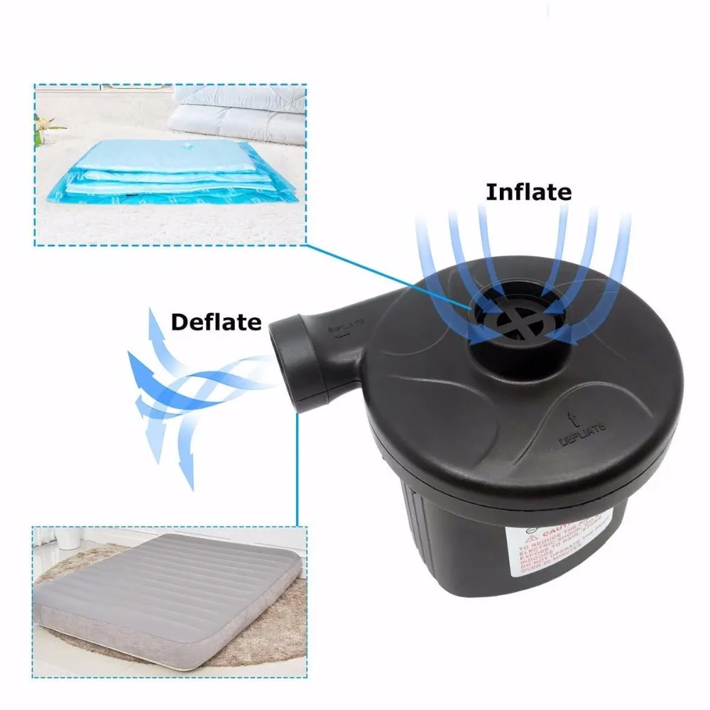 Electric car pump air compressor 12v Cigarette Air Pump inflatable 3800Pa for Beds Mattresses Toys