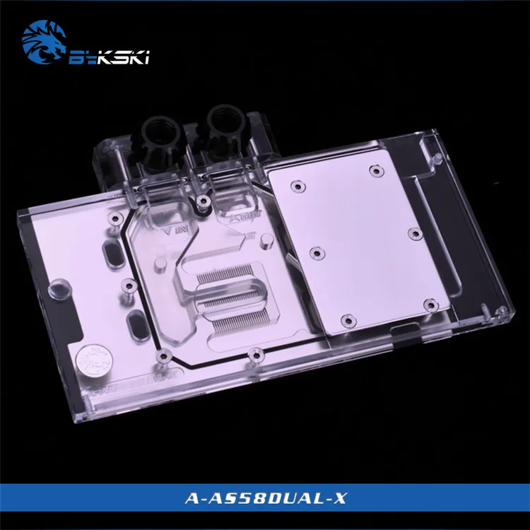  Bykski A-AS58DUAL-X GPU Water Cooling Block for ASUS RX580 Dual O8G
