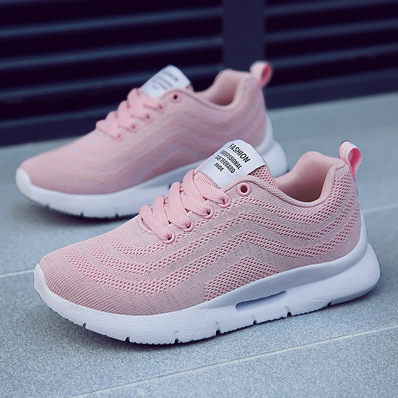 High Quality Women Sneakers Increased Flat Walking Shoes Summer