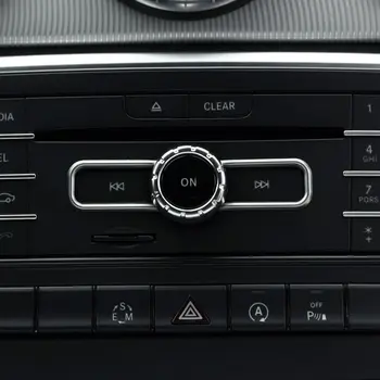 

BBQ@FUKA Car Inner Middle Console CD Control Button Cover Trim 2pcs For Benz GLA / CLA 2013-2017 Car Accessories Styling