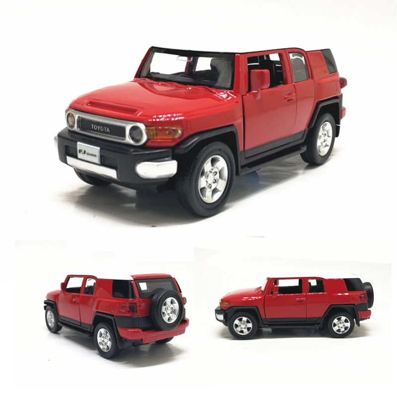 1:32 весы TOYOTA FJ Cruiser SUV литая модель металлическая игрушка модель звуковой светильник автомобиль оттягивающийся развивающие для детской коллекции подарков