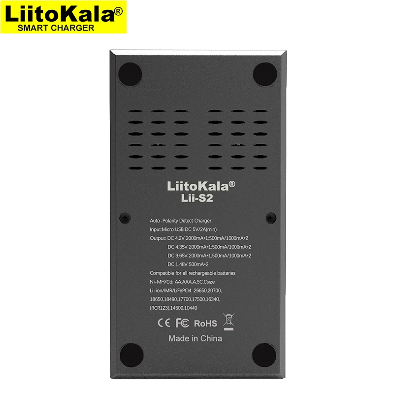 Liitokala Lii-S2 18650 Charger, Charging 18650 1.2v 3.7v 3.2v AA / AAA 26650 21700 NiMH Li-Ion Battery Charger Liitokala Lii-S2 18650 Charger, Charging 18650 1.2v 3.7v 3.2v AA / AAA 26650 21700 NiMH Li-Ion Battery Charger