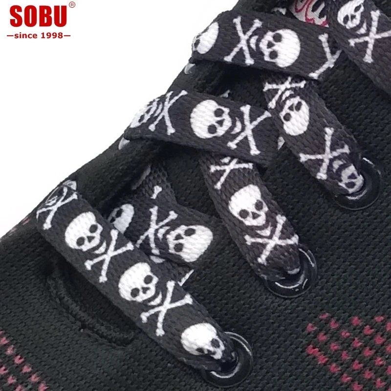 

120cm Traditional White Black Flat Shoelaces Shoe Lace Flat lace Strings for Sneaker V023