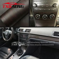 W1399 Premium matt wood grain vinyl sticker decal roll car interior DIY film wrap self adhesive pvc carbon car decoration