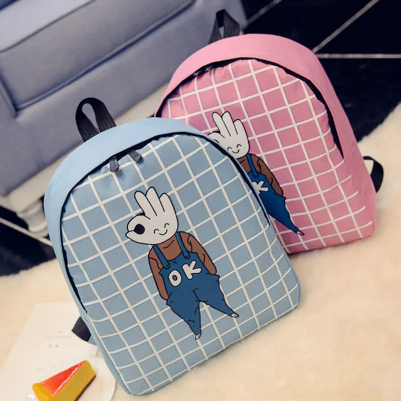 Mrs win 2017 Canvas Printing font b Backpack b font Women Cute School font b Backpacks