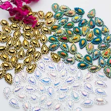 10 шт. в форме капли воды 3D акриловые украшения кристаллы для ногтей Стразы Strass Ongles алмазные аксессуары для дизайна ногтей маникюр MJZ2063