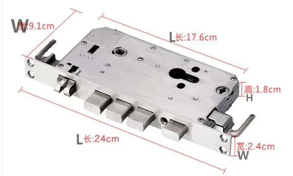 Bluetooth Electronic Keyless Code Door Lock Unlock With Code Smart Phone APP Mechanical Key-4