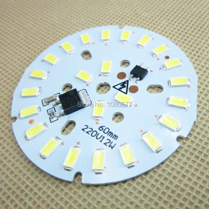 Фото 1 шт. ac 220v SMD 5730 светодиодный ные лампы PCB, регулируемый встроенный драйвер Smart IC 3 Вт 5 Вт 7 Вт 10 Вт 12 Вт 15 Вт 18 Вт 24 Вт белый и теплый белый №3