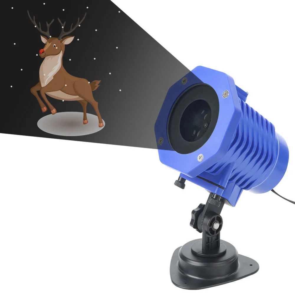 Свет Рождества светодио дный анимационный фильм лампа проектора 8 фильм светодио дный анимации динамичный фильм лампы проектора праздник