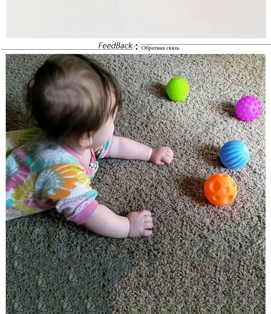Baby Toys Hand Grasping Ball Soft Ball Textured Multi Ball Set Develop Baby's Tactile Senses Toy for Touch and Massage Soft Ball